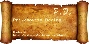 Prikosovits Dorina névjegykártya